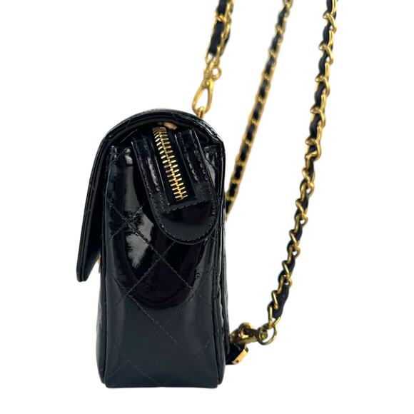 Chanel Vintage Patent Leather Matelasse Chain Backpack main image 5